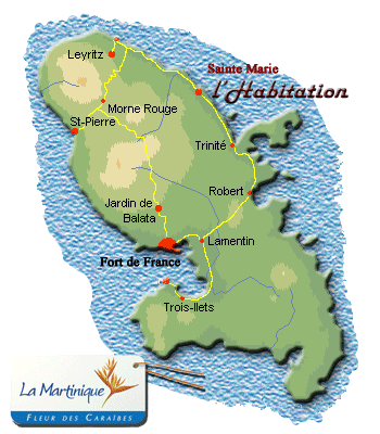 carte de la Martinique